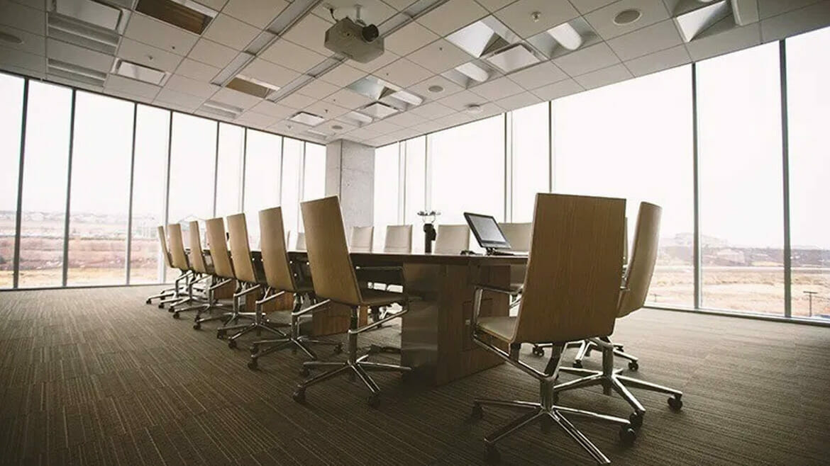 Clean Office for Employee Productivity: Conference Room with Glass Walls