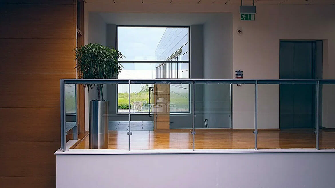 Commercial Cleaning in Denver: Second-Floor Corridor with Elevator