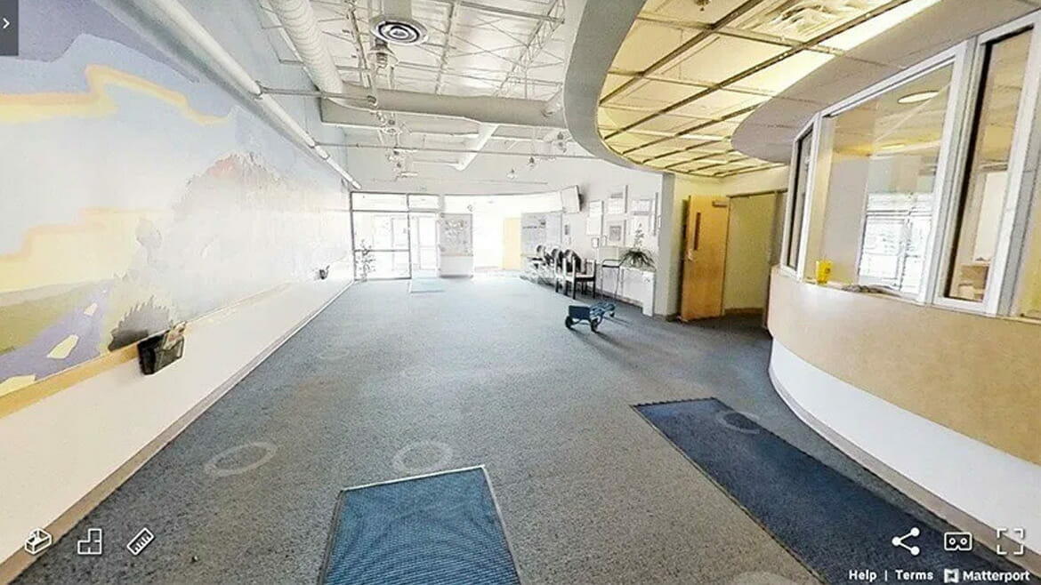 Virtual Commercial Tours for Facilities: Matterport Office Corridor