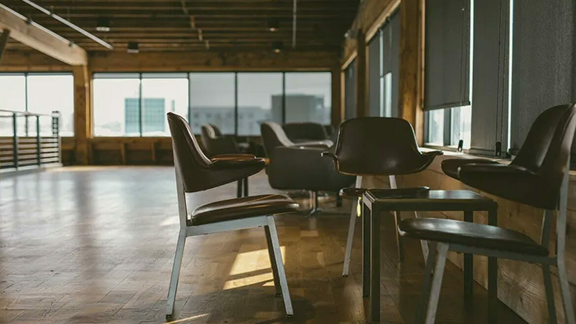 Exploring Facilities Services: Office Waiting Area with City Views